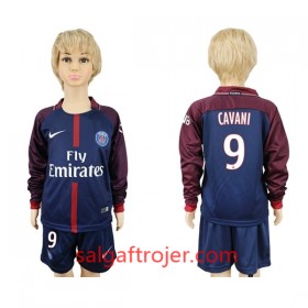 Paris Saint-Germain Fodboldtrøjer Cavani 9 Børn Hjemmebanesæt 2017/18 Langærmet